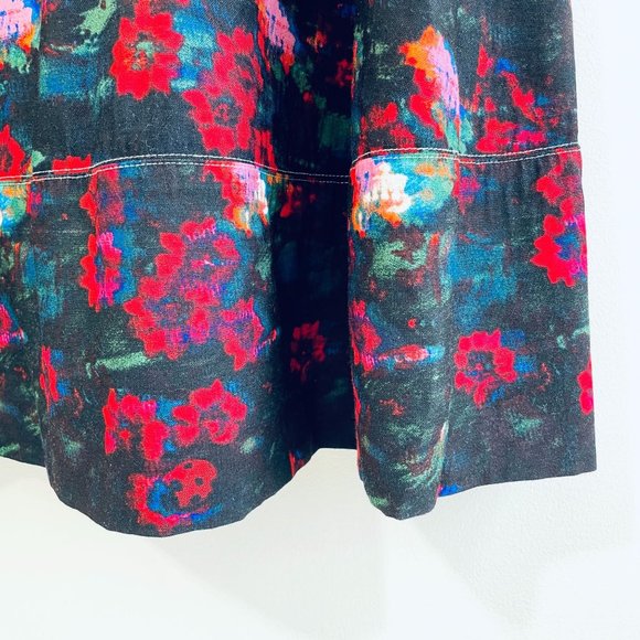 Rachel Comey Womens Dress 4 Midi Kodak Red Floral Print Volume Sleeve Target New - Picture 7 of 16